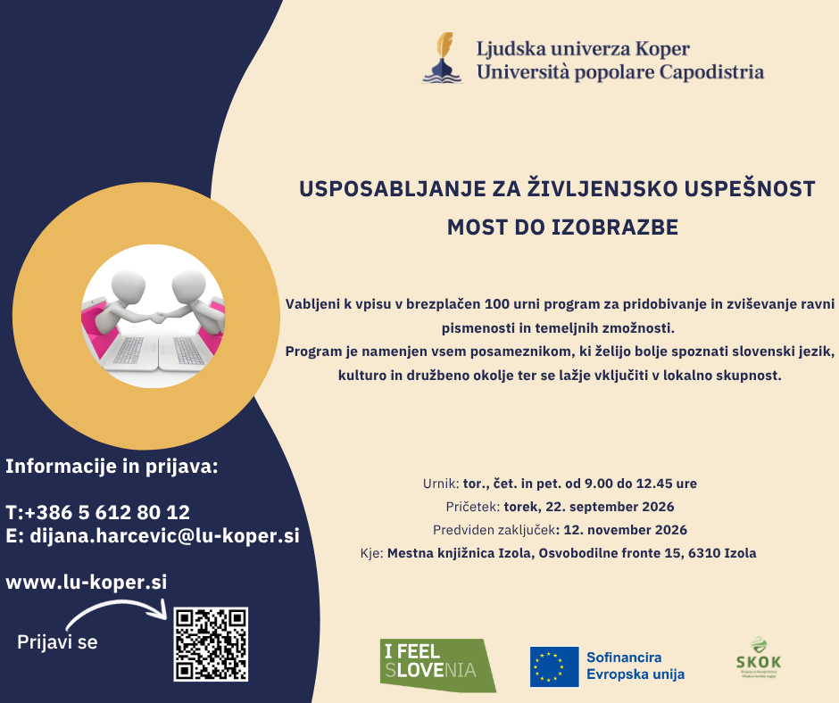 Vabilo UŽU Izola